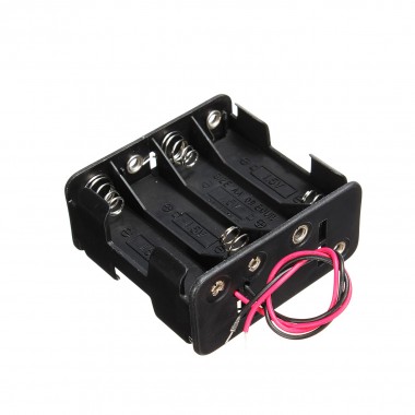 Battery Holder AA (2x4) w/ Wire Lead