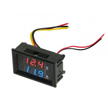 Digital Voltmeter Ammeter DC 0-100V up to 10A / 50A / 100A 3-Digits Panel Meter w/ Build-in Shunt