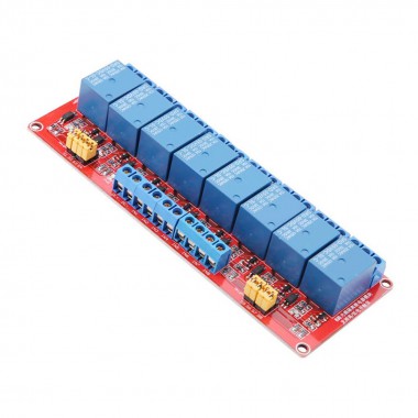 8-Channel Relay Board Module w/ Active-High & Active-Low Selectable