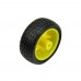 Yellow Rubber Tire Wheel 66mm