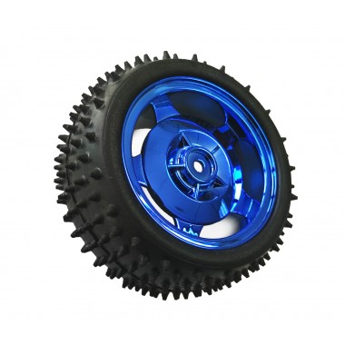 Rubber Tire Wheel 85mm w/ Hexagon Mount