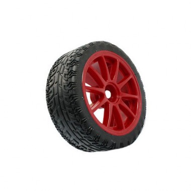 Rubber Tire Wheel 65mm w/ Hexagon Mount