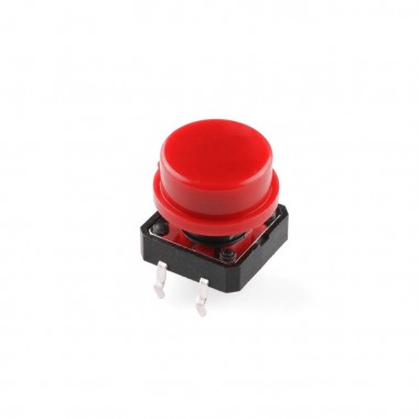 Tact Switch 12mm Tactile (Momentary) w/ Round Cap