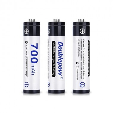 Powerful Rechargeable Batteries AAA 700 mAh 1.2V Ni-Mh, 1500x charge