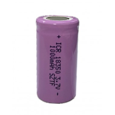 Lithium Ion Rechargeable 18350 Battery Cell 3.7v 1000mah 