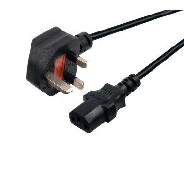 UK Power Cord to C13 (Computer Power Cord), 1.8-Meter