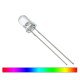 Super Bright LED 5mm Fast Flashing Rainbow-Color, Clear Round Lens