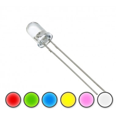 Super Bright LED 5mm Clear, Round Lens