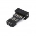 10 Pin to 6 Pin Adapter Board M/F for AVRISP USBASP STK500