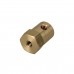 Brass Coupling Hexagon for Motor Shaft to Wheel