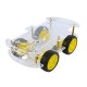 4-Wheels Drive Car Chassis Kit with Speed Encoder (Un-assembled)