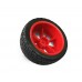 Rubber Tire Wheel 65mm w/ Hexagon Mount